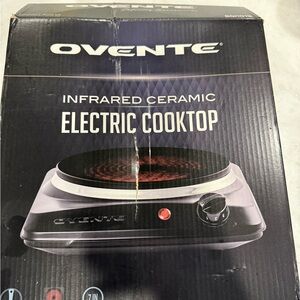 Ovente Black Infrared Ceramic Electric Cooktop